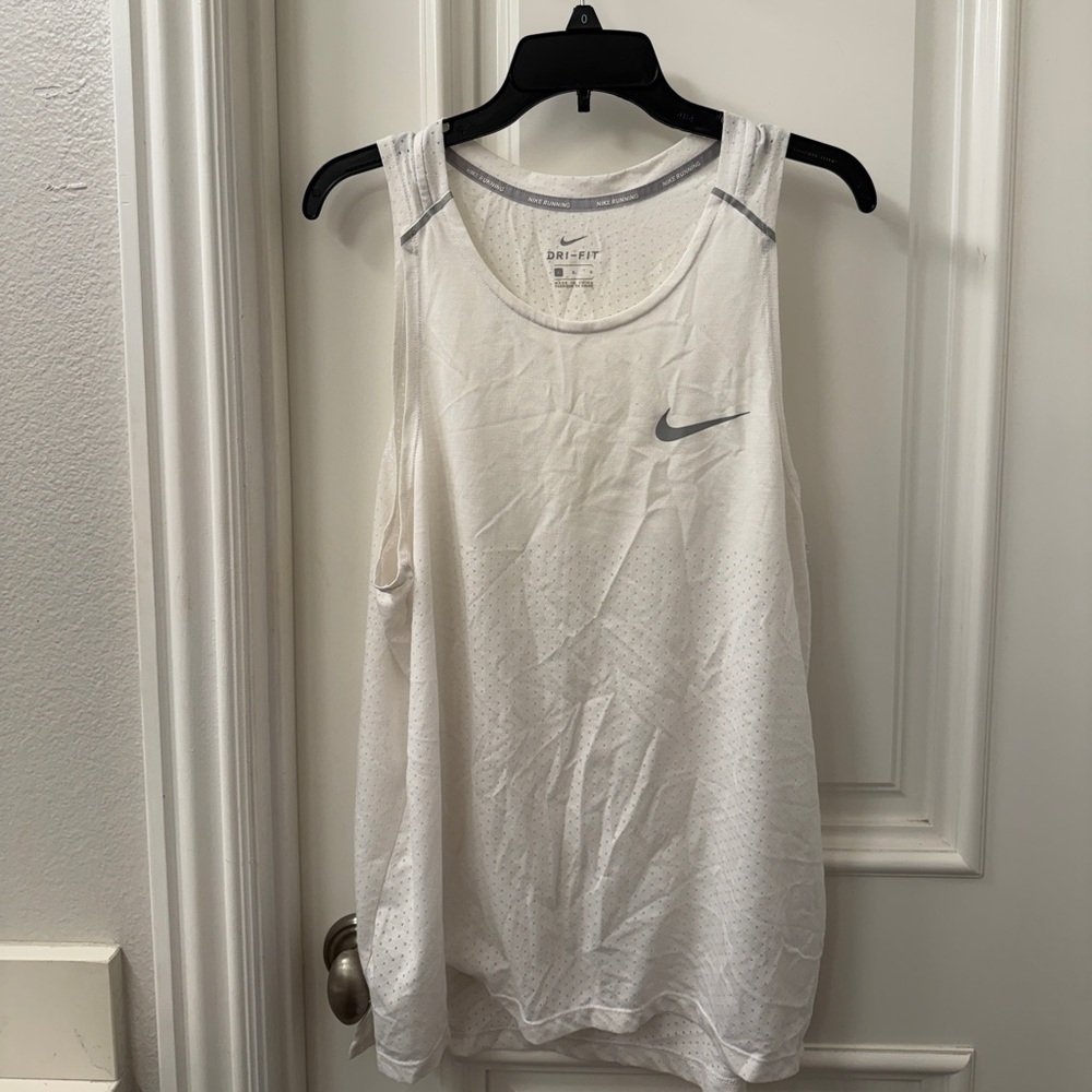 Nike Men's White Dri-FIT Tank Top